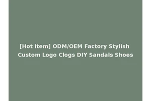 [Hot Item] ODM/OEM Factory Stylish Custom Logo Clogs DIY Sandals Shoes