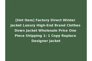 [Hot Item] Factory Direct Winter Jacket Luxury High-End Brand Clothes Down Jacket Wholesale Price One Piece Shipping 1: 1 Copy Replace Designer Jacket