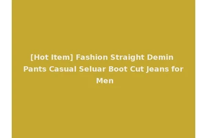 [Hot Item] Fashion Straight Demin Pants Casual Seluar Boot Cut Jeans for Men