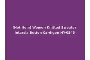 [Hot Item] Women Knitted Sweater Intarsia Button Cardigan HY-0545