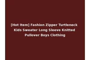 [Hot Item] Fashion Zipper Turtleneck Kids Sweater Long Sleeve Knitted Pullover Boys Clothing
