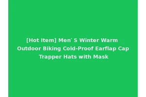 [Hot Item] Men′ S Winter Warm Outdoor Biking Cold-Proof Earflap Cap Trapper Hats with Mask