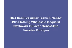 [Hot Item] Designer Fashion Men's Clothing Wholesale Jacquard Patchwork Pullover Men's Sweater Cardigan