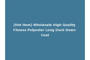 [Hot Item] Wholesale High Quality Fitness Polyester Long Duck Down Coat