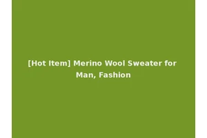 [Hot Item] Merino Wool Sweater for Man, Fashion