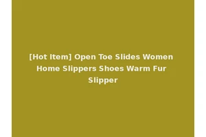 [Hot Item] Open Toe Slides Women Home Slippers Shoes Warm Fur Slipper