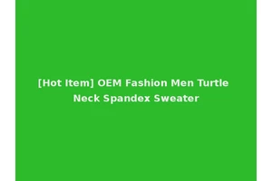 [Hot Item] OEM Fashion Men Turtle Neck Spandex Sweater