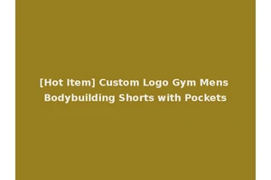[Hot Item] Custom Logo Gym Mens Bodybuilding Shorts with Pockets