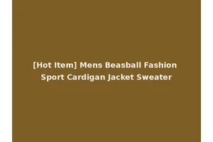 [Hot Item] Mens Beasball Fashion Sport Cardigan Jacket Sweater