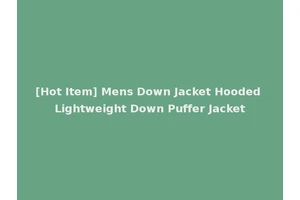 [Hot Item] Mens Down Jacket Hooded Lightweight Down Puffer Jacket