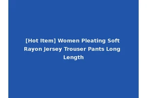 [Hot Item] Women Pleating Soft Rayon Jersey Trouser Pants Long Length