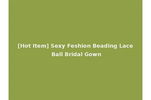 [Hot Item] Sexy Feshion Beading Lace Ball Bridal Gown