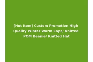 [Hot Item] Custom Promotion High Quality Winter Warm Caps/ Knitted POM Beanie/ Knitted Hat