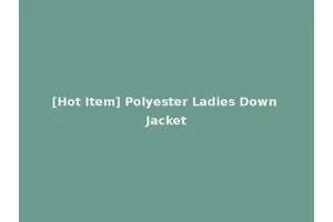 [Hot Item] Polyester Ladies Down Jacket