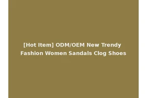 [Hot Item] ODM/OEM New Trendy Fashion Women Sandals Clog Shoes