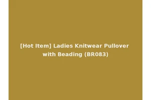 [Hot Item] Ladies Knitwear Pullover with Beading (BR083)