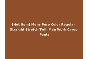 [Hot Item] Mens Pure Color Regular Straight Stretch Twill Man Work Cargo Pants