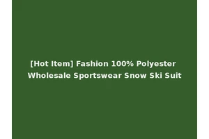 [Hot Item] Fashion 100% Polyester Wholesale Sportswear Snow Ski Suit