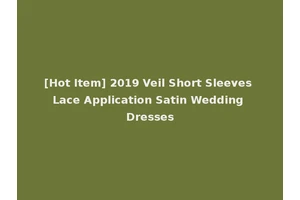 [Hot Item] 2019 Veil Short Sleeves Lace Application Satin Wedding Dresses