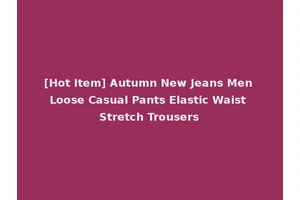[Hot Item] Autumn New Jeans Men Loose Casual Pants Elastic Waist Stretch Trousers