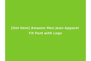 [Hot Item] Amazon Men Jean Apparel Fit Pant with Logo