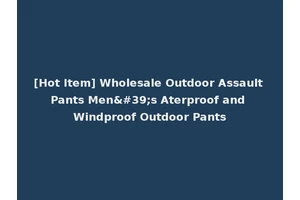 [Hot Item] Wholesale Outdoor Assault Pants Men's Aterproof and Windproof Outdoor Pants