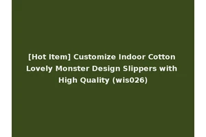 [Hot Item] Customize Indoor Cotton Lovely Monster Design Slippers with High Quality (wis026)