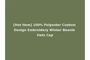 [Hot Item] 100% Polyester Custom Design Embroidery Winter Beanie Hats Cap
