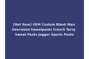 [Hot Item] OEM Custom Blank Men Oversized Sweatpants French Terry Sweat Pants Jogger Sports Pants