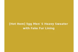 [Hot Item] 5gg Men′ S Heavy Sweater with Fake Fur Lining