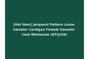 [Hot Item] Jacquard Pattern Loose Sweater Cardigan Female Sweater Coat Wholesale (BTQ108)