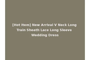 [Hot Item] New Arrival V Neck Long Train Sheath Lace Long Sleeve Wedding Dress