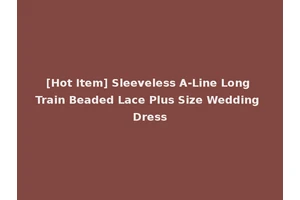 [Hot Item] Sleeveless A-Line Long Train Beaded Lace Plus Size Wedding Dress