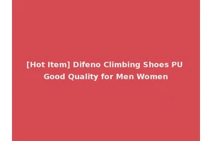 [Hot Item] Difeno Climbing Shoes PU Good Quality for Men Women