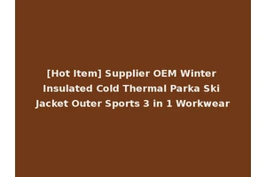 [Hot Item] Supplier OEM Winter Insulated Cold Thermal Parka Ski Jacket Outer Sports 3 in 1 Workwear