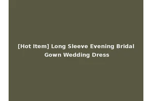 [Hot Item] Long Sleeve Evening Bridal Gown Wedding Dress