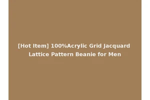 [Hot Item] 100%Acrylic Grid Jacquard Lattice Pattern Beanie for Men