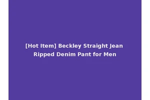 [Hot Item] Beckley Straight Jean Ripped Denim Pant for Men