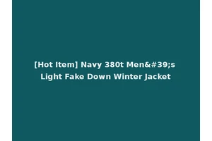 [Hot Item] Navy 380t Men's Light Fake Down Winter Jacket