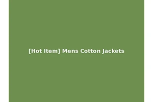 [Hot Item] Mens Cotton Jackets