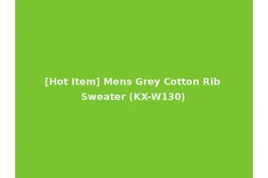 [Hot Item] Mens Grey Cotton Rib Sweater (KX-W130)