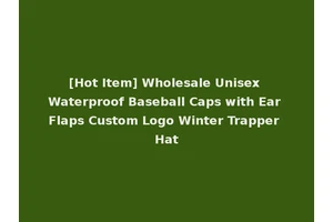 [Hot Item] Wholesale Unisex Waterproof Baseball Caps with Ear Flaps Custom Logo Winter Trapper Hat