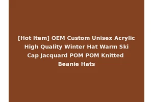 [Hot Item] OEM Custom Unisex Acrylic High Quality Winter Hat Warm Ski Cap Jacquard POM POM Knitted Beanie Hats
