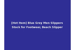 [Hot Item] Blue Grey Men Slippers Stock for Footwear, Beach Slipper