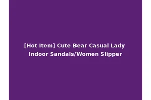 [Hot Item] Cute Bear Casual Lady Indoor Sandals/Women Slipper