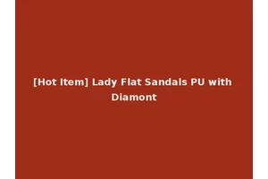 [Hot Item] Lady Flat Sandals PU with Diamont