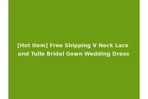 [Hot Item] Free Shipping V Neck Lace and Tulle Bridal Gown Wedding Dress