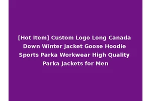 [Hot Item] Custom Logo Long Canada Down Winter Jacket Goose Hoodie Sports Parka Workwear High Quality Parka Jackets for Men