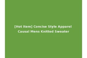 [Hot Item] Concise Style Apparel Causal Mens Knitted Sweater