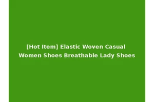 [Hot Item] Elastic Woven Casual Women Shoes Breathable Lady Shoes